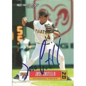 Jose Castillo Signed Pirates 2005 Donruss Card  Sports 