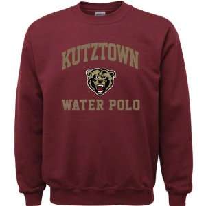 Kutztown Golden Bears Maroon Youth Water Polo Arch Crewneck Sweatshirt