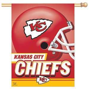  Kansas City Chiefs NFL Vertical Flag (27x37): Sports 