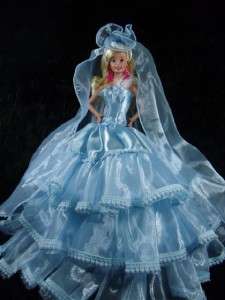 Barbie Doll Bride wedding Gown Dress Royalty OOAK R 031  