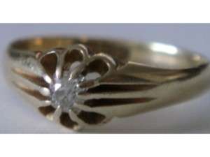 Birmingham 1858 18K Gold Miners Cut Diamond Ring  