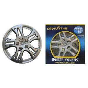  WHEEL COVER SET 15 SILVER 4 PIECES MOD.1210 GOODYEAR 
