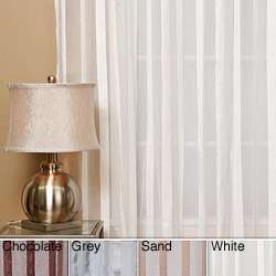 Sheer Faux Silk Herringbone 95 long Curtain Panel Pair  Overstock