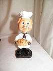 new bobblehead barnyard pig baker chef with bread decoration statue