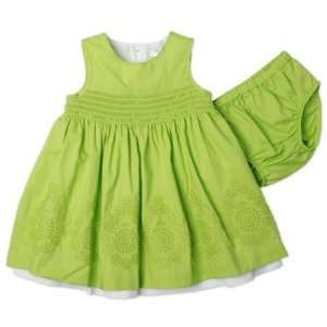   : Carters Baby Dress, Baby Girls Smocked Dress green 6 months: Baby