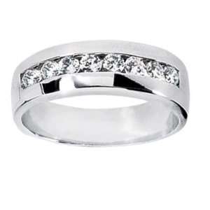   Wedding Band in 14 kt White Gold size 6.5 AGK Diamonds Jewelry