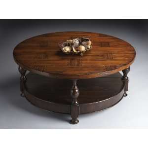  Butler Connoisseurs Round Plank Top Cocktail Table with 