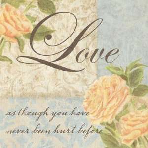  Love as though. Finest LAMINATED Print Wild Apple Studio 
