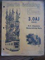Vintage Onan AJ 3.0 Generator Parts Catalog Manual Book  