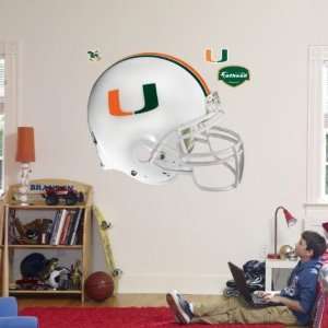    Miami Hurricanes Helmet Fathead Wall Sticker: Sports & Outdoors