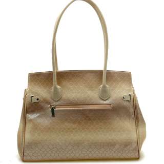 Women Snake skin embossed shoulder bag handbag beige  