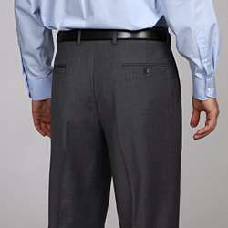 Dunning Mens Grey Pleated Pants  Overstock