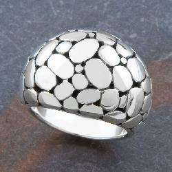 Handmade Sterling Silver Rocks Ring (Thailand)  