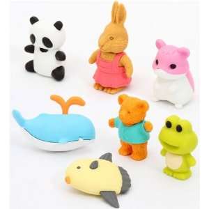  Iwako erasers animals box 7 pieces set kawaii Toys 