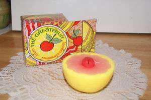 VINTAGE AVON 1974 THE GREATFRUIT FRAGRANCE CANDLE  