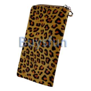 Leopard Zipper Case Bag Wallet Pouch New for Apple iPhone 4 4G 4S 3G 