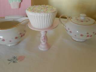   cottage Chic Pink Ashwell rose wood cupcake stand simply sweet  