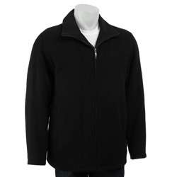 Claiborne Mens Italian Wool blend Black Coat  