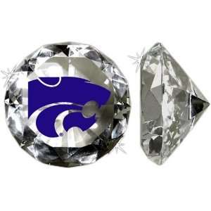  Kansas State Wildcats Logo On A 4 Diamond Glass. Jewelry 