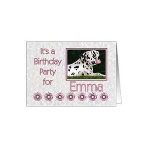  Birthday party invitation for Emma   Dalmatian puppy dog 