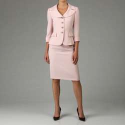 Tahari ASL Womens Pink Crepe Skirt Suit  Overstock