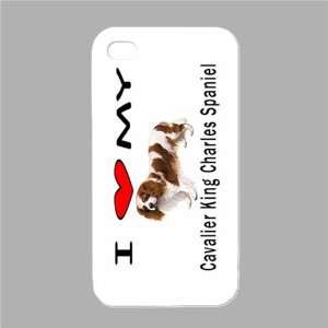  I Love My Cavalier King Charles Spaniel White Iphone 4 and 