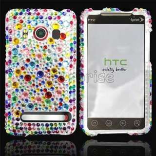Bling Diamond Colorful Full Hard Case Cover For HTC EVO 4G Sprint 