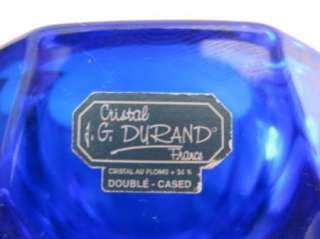 Durand France Art Glass Crystal Candle Holder  