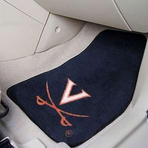   : Virginia Cavaliers Navy Blue 2 Piece Carpet Car Mat Set: Automotive