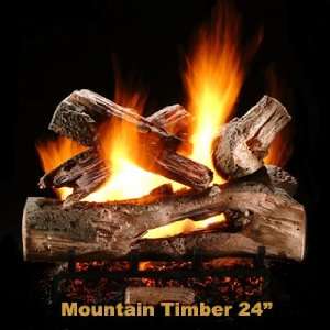 Hargrove Mountain Timber Vented Gas Log Set with Burner  