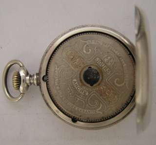   HEBDOMAS Antique Swiss Silver Engraved Pocket Watch Perfect Serviced