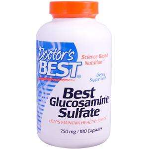 Doctors Best Best Glucosamine Sulfate, 750mg, 180C  