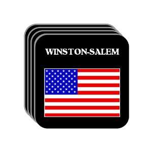  US Flag   Winston Salem, North Carolina (NC) Set of 4 Mini 