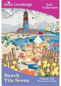 Anita Goodesign Embroidery Designs CD BEACH TILE SCENE  