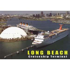   Long Beach) Queen Mary Long Beach Modern Picture Postcard (T 801