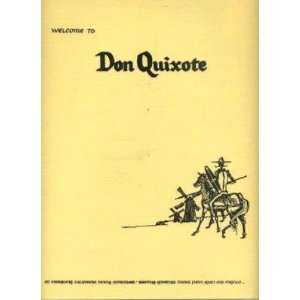   Don Quixote Mexican Restaurant Menu 1978 California 