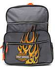 Harley Davidson Motorcycle Large Flame Backpack Bag