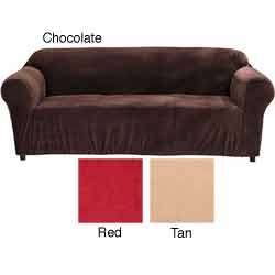 Minicord Stretch Loveseat Tight Fit Solid Slipcover  