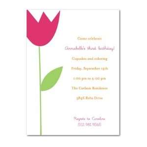  Birthday Party Invitations   Pink Tulip By Petite Alma 