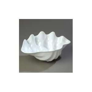  Carlisle 0344 02 Clam Shell Bowl White SAN Plastic 5QT 