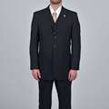 Caravelli Italy Mens Black 3 piece Vested Suit  