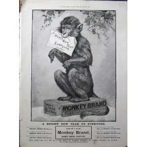   1900 Advertisement Brokkes Monkey Brand Washing Soap: Home & Kitchen