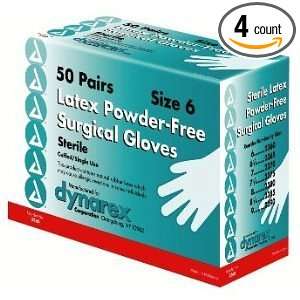 Dynarex 2370 Surgeons Latex Sterile Glove Powder Free (Size 7.0), 50 