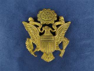 1940s WWII Great Seal Eagle Acid Test Hat Badge  