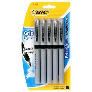  BIC Grip Roller Pen, Black, 30 Pens