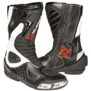  Xelement XM S15 Black and White Leather Mens Racing Boot 