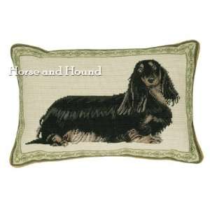  Long haired Dachshund Needlepoint Pillow: Home & Kitchen