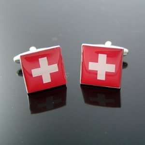  Switzerland National Flag Cufflinks 