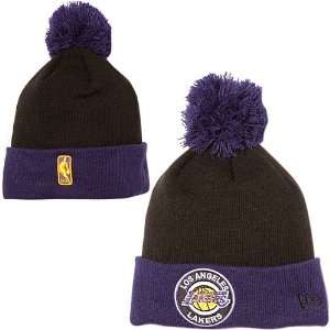  New Era Los Angeles Lakers Circle Knit Hat: Sports 