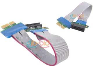 PCI E 1X Slot Riser Card Extension Flex Relocate Cable  
